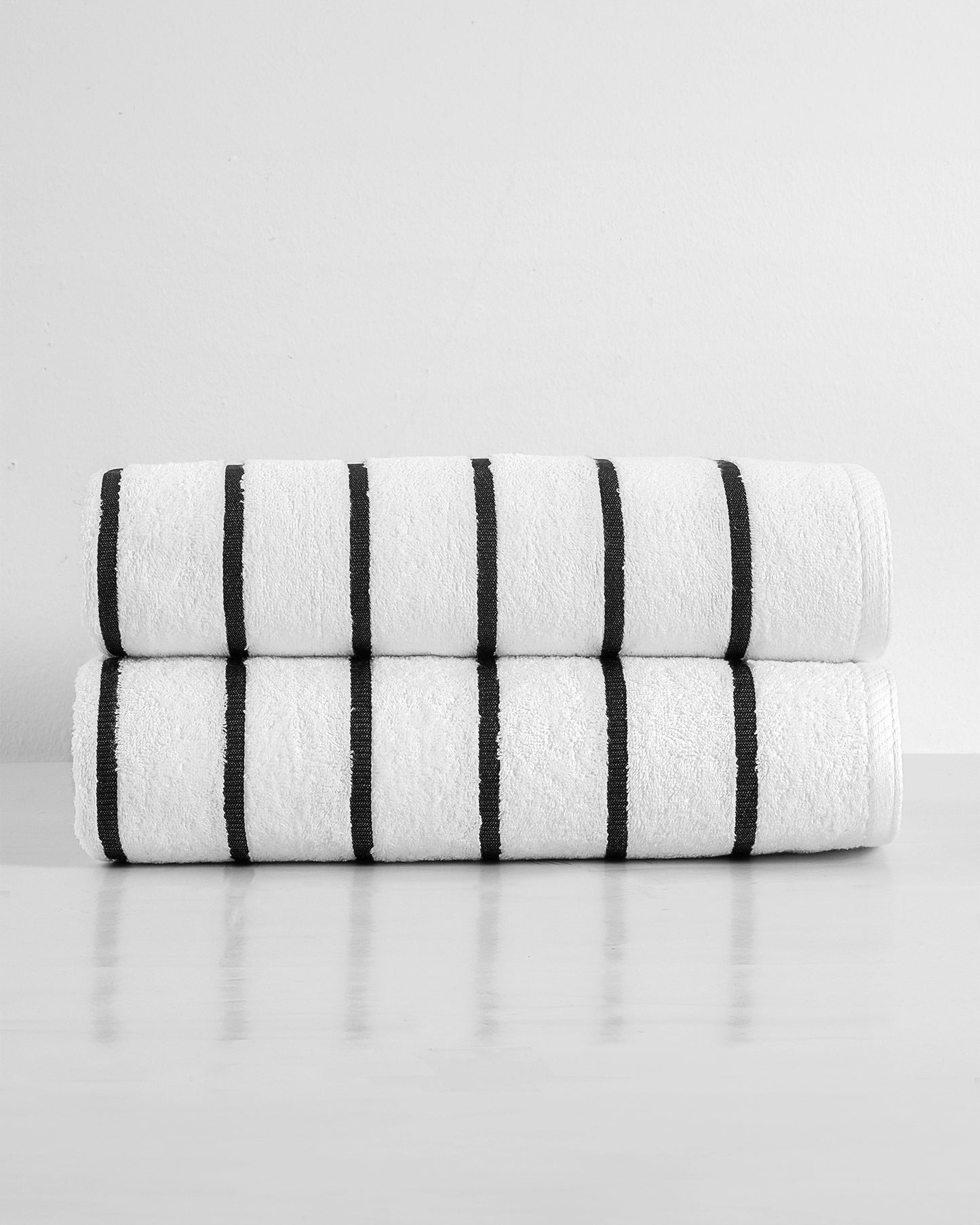 Black Stripe Pool and Beach Towel