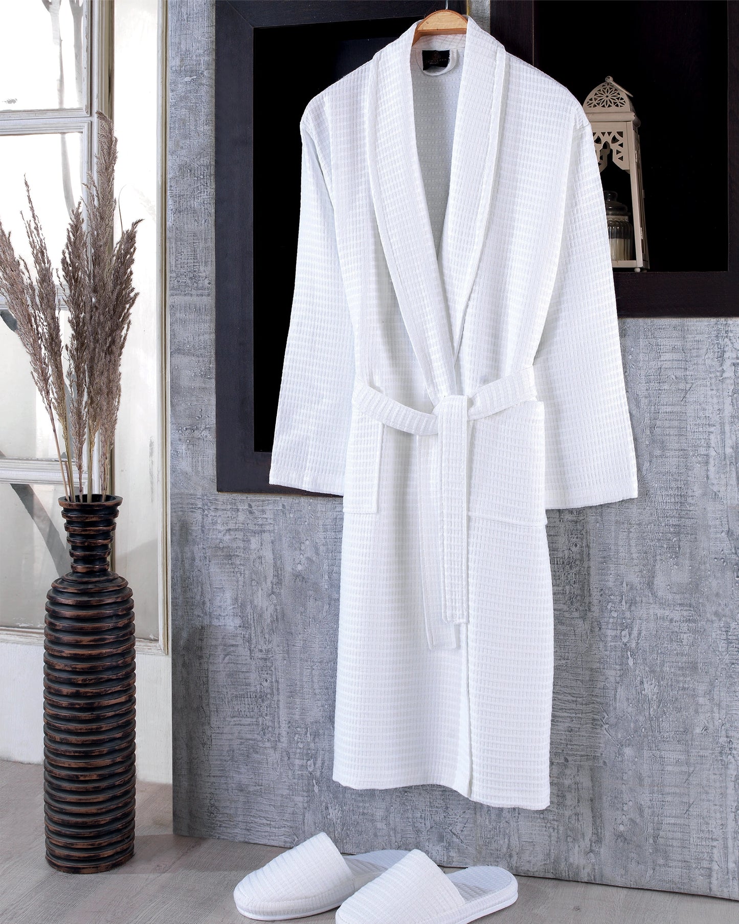 Waffle White Bathrobe