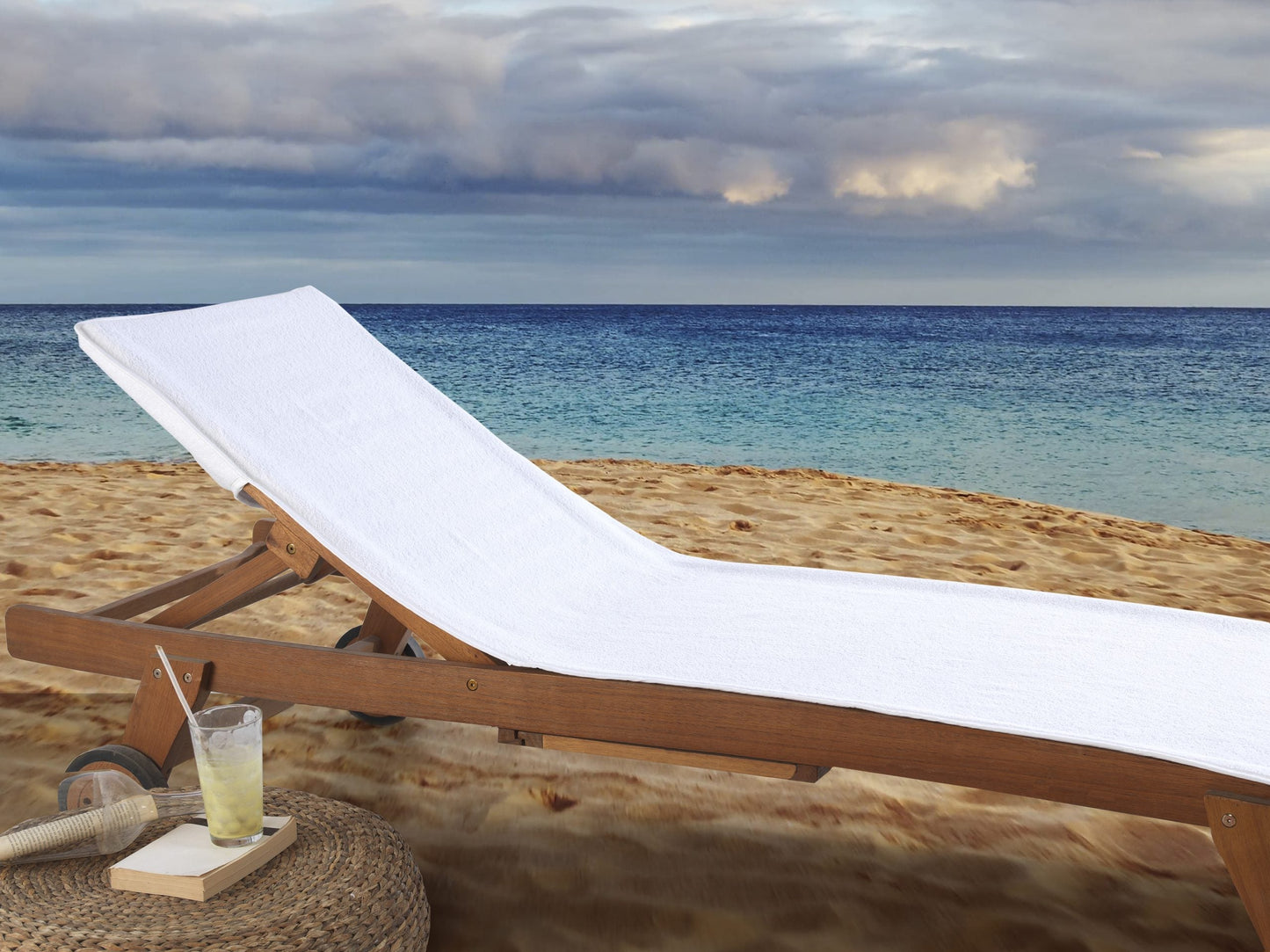 White Chaise Lounge Chair Cover