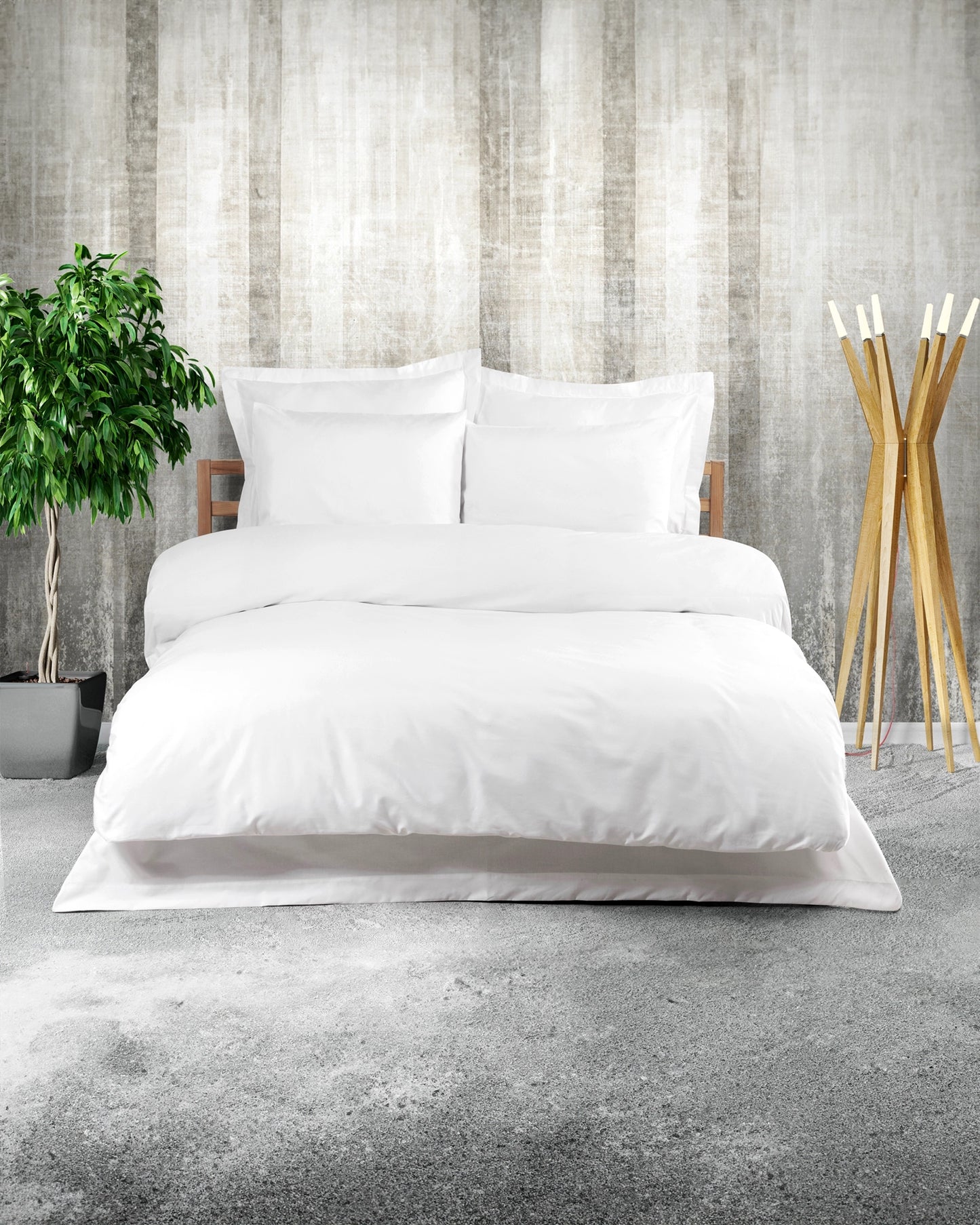 All White Luxury Duvet Cover With Flap