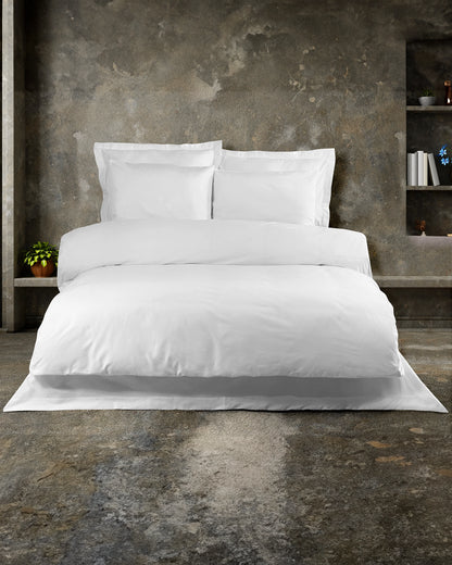 All White Luxury Duvet Cover With Flap