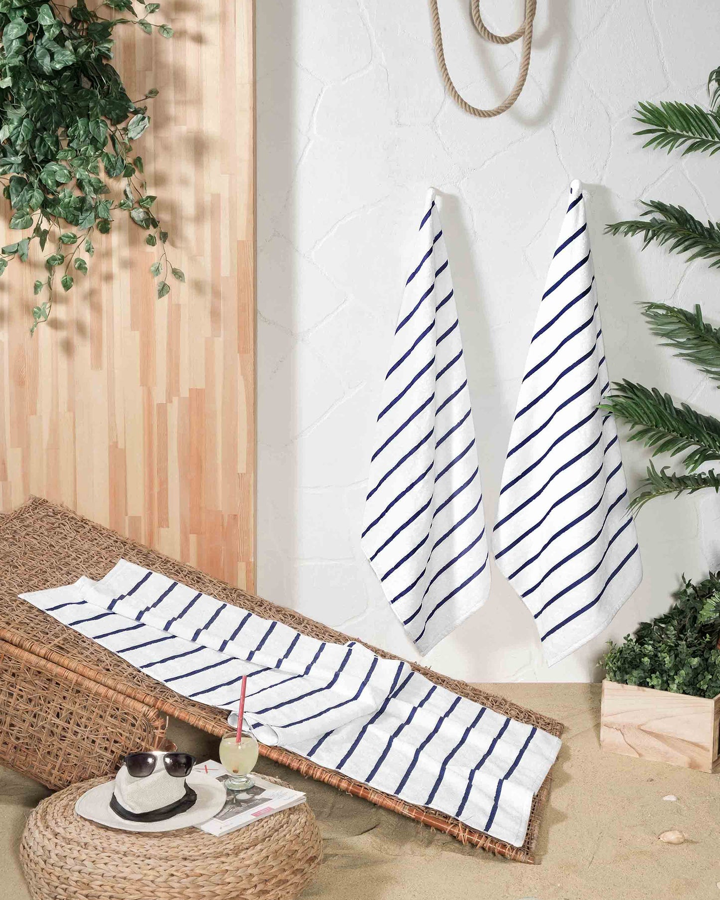 Blue Stripe Pool and Beach Towel