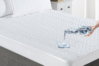 Mattress Protector White Fitted Style