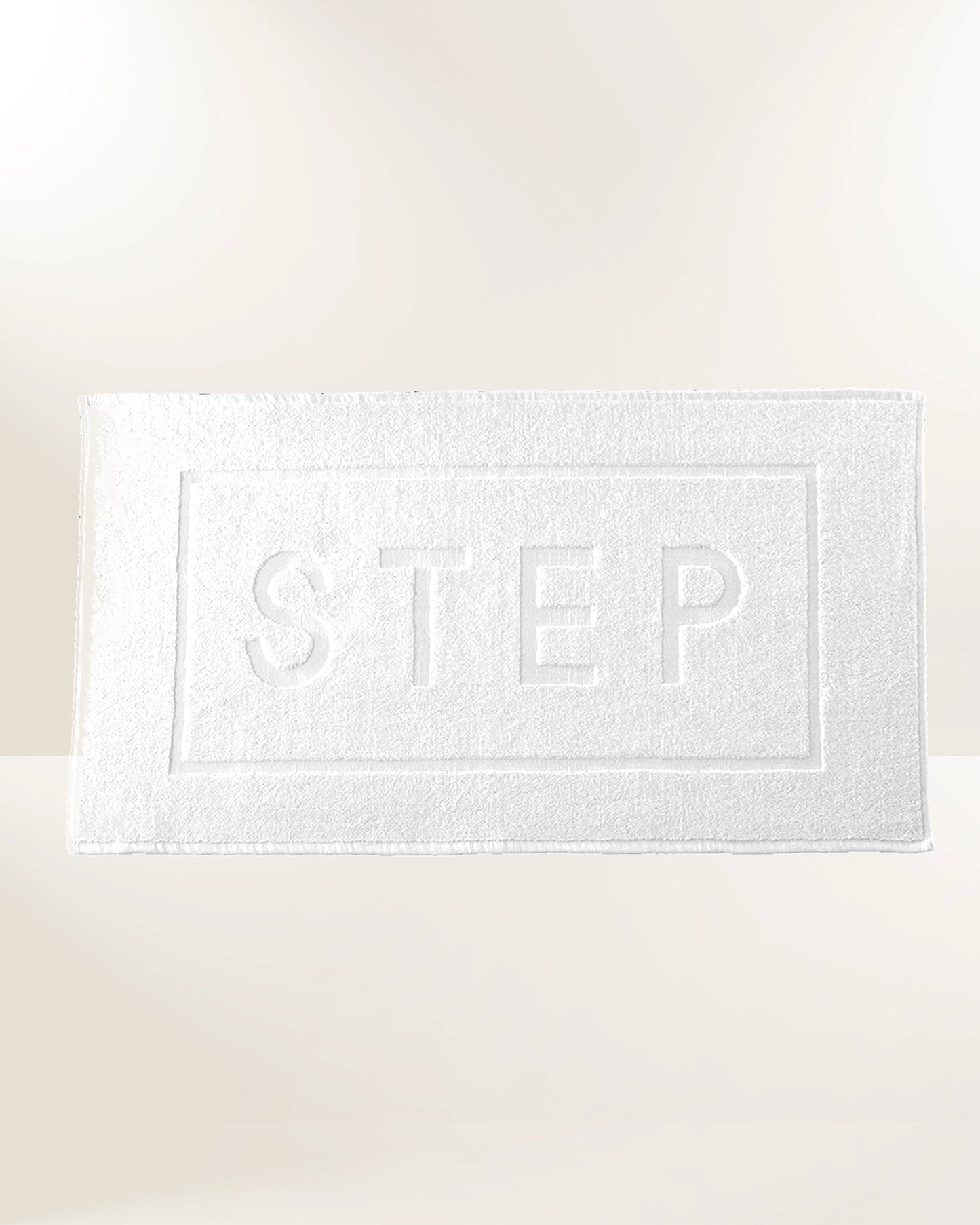 Sunset White Step Bath Mat