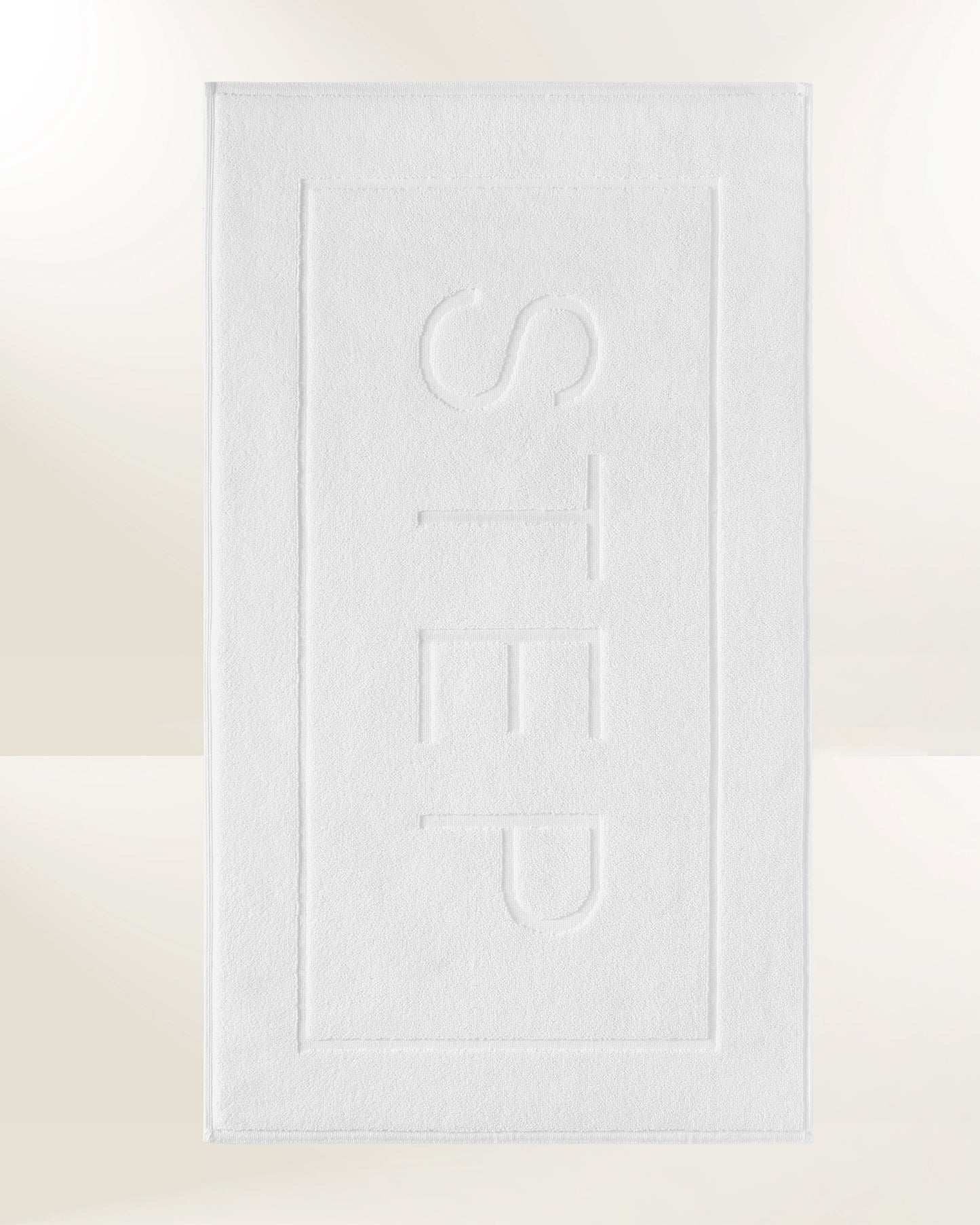 Sunset White Step Bath Mat