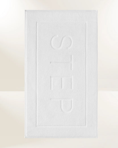 Sunset White Step Bath Mat