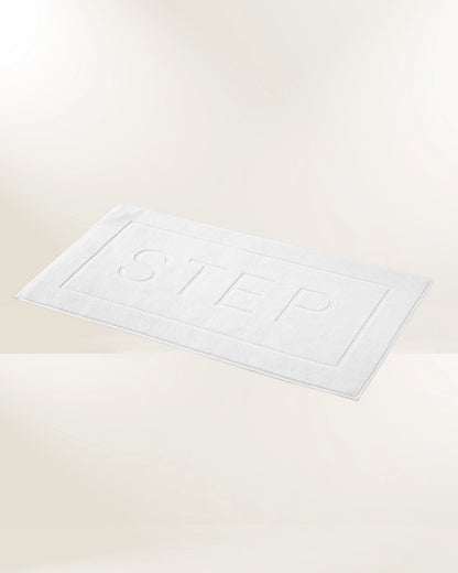 Sunset White Step Bath Mat