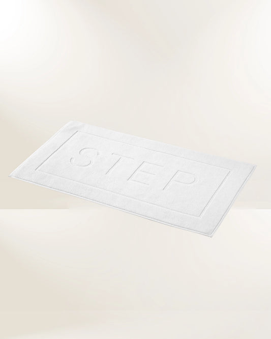 Sunset White Step Bath Mat