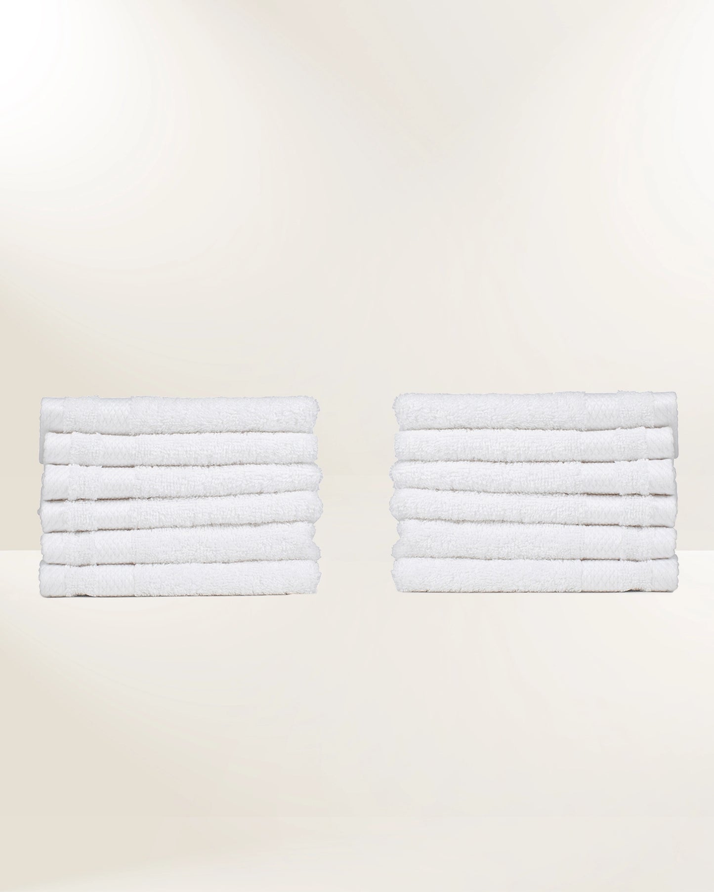 Sunset White Washcloth