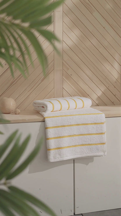 Yellow Stripe  Pool and Beach Towel