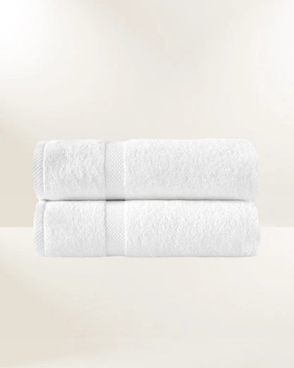 Sunset White Bath Towel