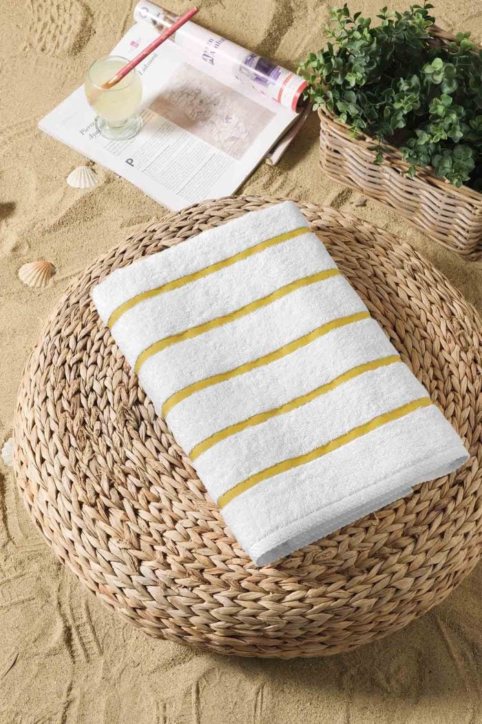 Yellow Stripe  Pool and Beach Towel